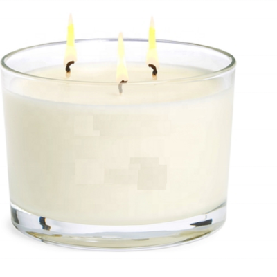 700ml  three-wick round large cylinder glass candle vessel