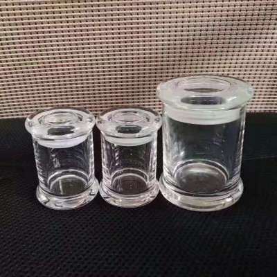 50ml,160ml capacity food and toothpick candle glass jar with airtight glass cover lid