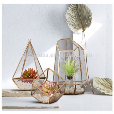 decorative teardrop hanging or tabletop geometric glass terrarium wholesale