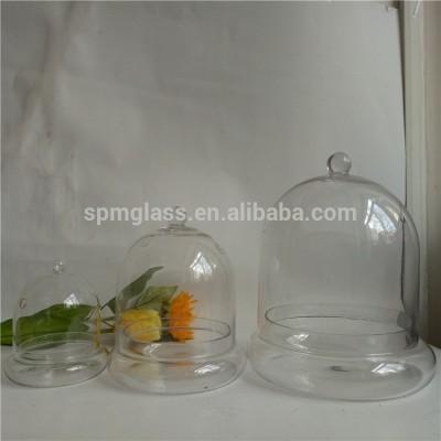 clear bell jars wholesale glass dome with base / glass dome cloches with glass base as plant terrarium