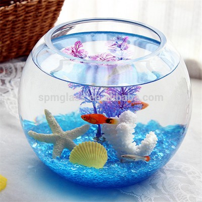 round wholesale glass fish bowls for centerpieces as decoration