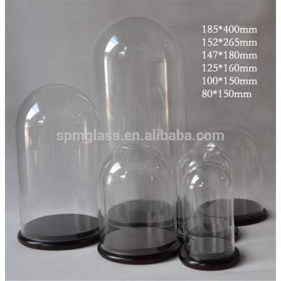 wholesale glass domes china with base