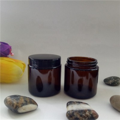 cheap 4oz bottle & packaging essentially straight sided candle jars amber wholesale or amber glass cream jar